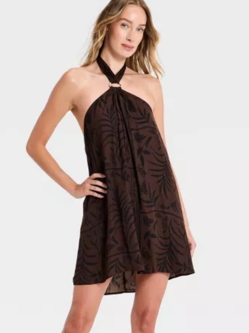 A New Day Women's Mini Dress Brown M